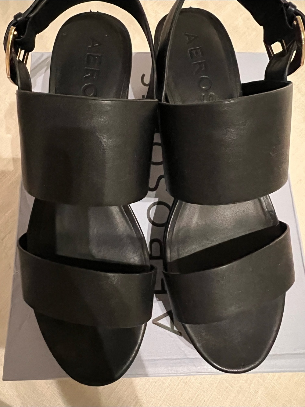 Aerosoles Black Camilia Sandal - Picture 3 of 5
